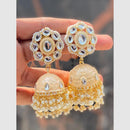 Manisha Jewellery Polki Kundan Meenakari With Pearl Jhumki Earrings