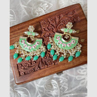 Manisha Jewellery Polki Kundan Meenakari With Pearl Dangler Earrings
