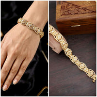 Manisha Jewellery Premium Polki Kundan Austrian Stone Adjustable Bracelet