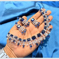 Manisha Jewellery Stylish American Diamond Designer Necklace Set