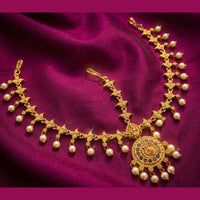 Manisha Jewellery Premium Pota Stone And Pearl Damini Maangtikka