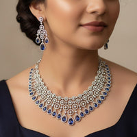 Manisha Jewellery Royal Look American Daimond Necklace Set