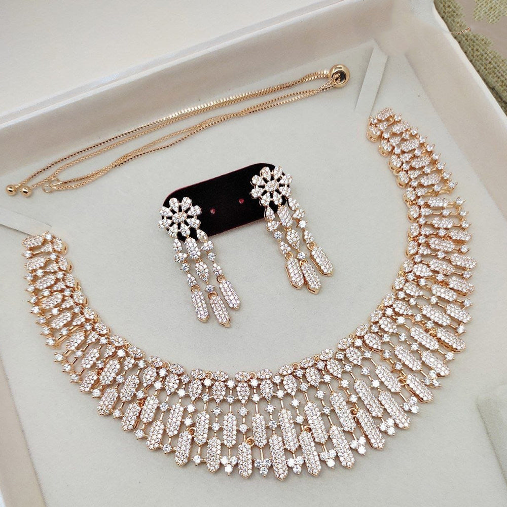 Manisha Jewellery Royal Look American Daimond Necklace Set