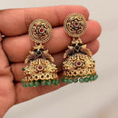 Manisha Jewellery Grand Pota Stone With Pearl Jhumki Earrings