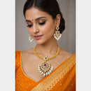 Manisha Jewellery Trendy Pota Stone And Beads Necklace Set