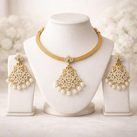 Manisha Jewellery Trendy Pota Stone And Beads Necklace Set