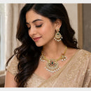 Manisha Jewellery Trendy Pota Stone And Beads Necklace Set