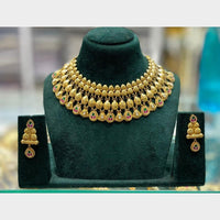 Manisha Jewellery Trendy Pota Stone And Beads Necklace Set