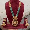 Manisha Jewellery Trendy Pota Stone And Pearl Temple Long Necklace Set