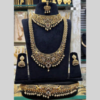 Manisha Jewellery Pota Stone And Pearl Combo Set