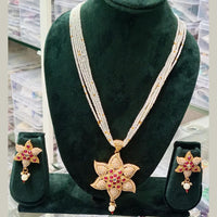 Manisha Jewellery Trendy Pota Stone  Pearl Long Necklace Set