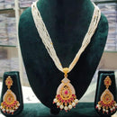 Manisha Jewellery Trendy Pota Stone  Pearl Long Necklace Set
