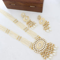 Manisha Jewellery Tribal Inspired Kundan and Beads Long Necklace Set