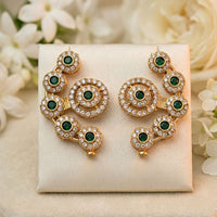 Manisha Jewellery Pota Stone And Austrian Stone Designer Earcuff Earrings