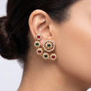 Manisha Jewellery Pota Stone And Austrian Stone Designer Earcuff Earrings