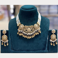 Manisha Jewellery Premium Pota Stone And Pearl Necklace Set