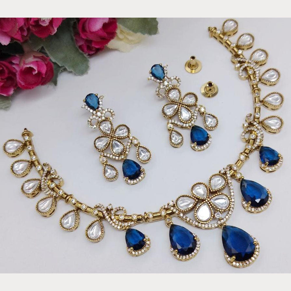 Manisha Jewellery Royal Crystal Stone Statement Necklace Set