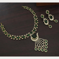 Manisha Jewellery Royal American Diamond Necklace Set 