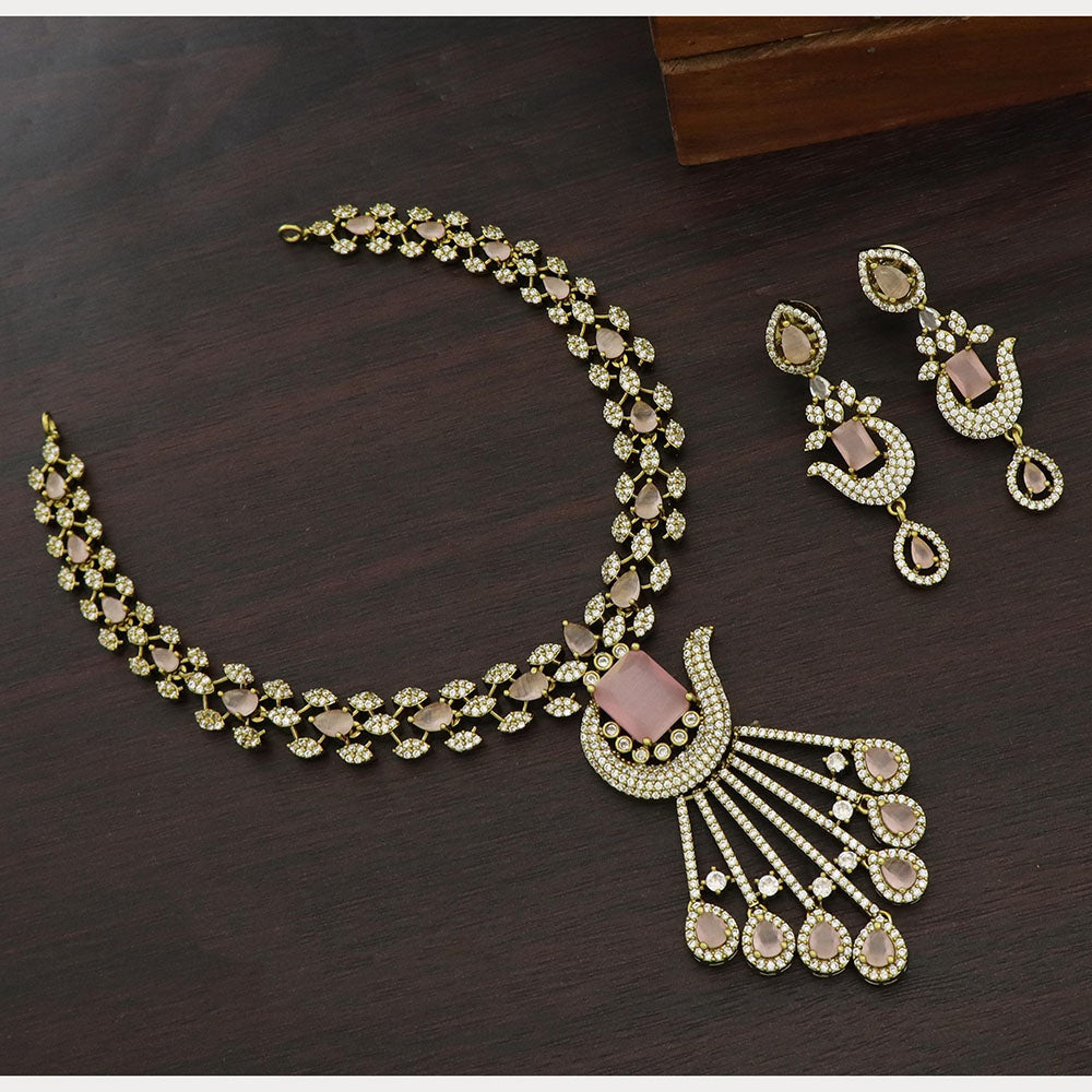 Manisha Jewellery Royal American Diamond Necklace Set