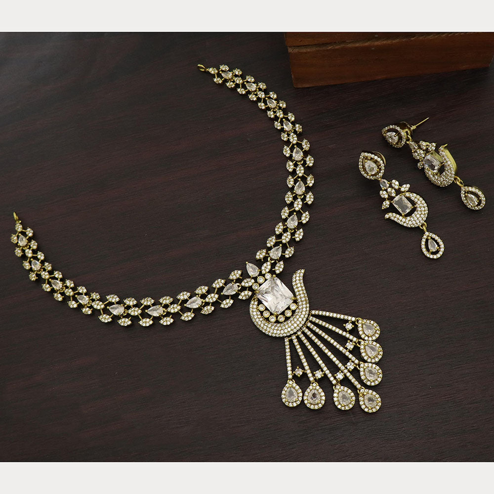 Manisha Jewellery Royal American Diamond Necklace Set