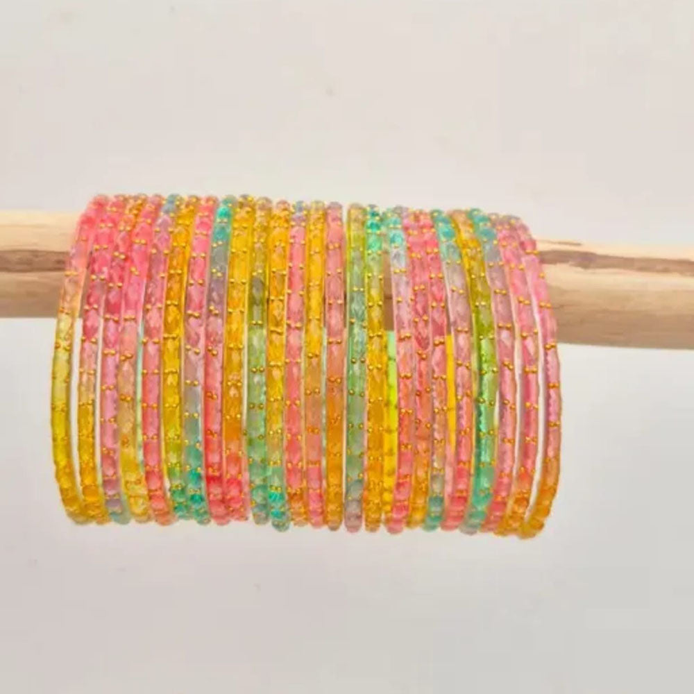 Manisha Jewellery Ethnic Raindrop Glass Bangles Set