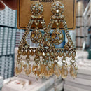 Manisha Jewellery Shiny Austrian Stone And Pearl Dangler Earrings