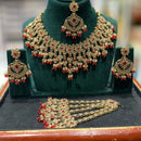 Manisha Jewellery Sparkling Crystal Necklace And Pearl Necklace Set