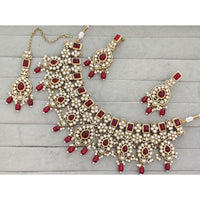 Manisha Jewellery  Royal Pota Stone And Pearl Necklace Set
