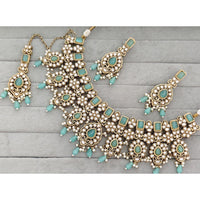 Manisha Jewellery  Royal Pota Stone And Pearl Necklace Set