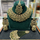 Manisha Jewellery Sparkling Crystal Necklace And Pearl Necklace Set