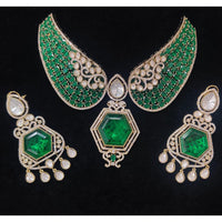 Manisha Jewellery Premium Polki Kundan Stone Choker Necklace Set