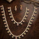 Manisha Jewellery Luxury Pota Stone And Austrian Double Necklace Set