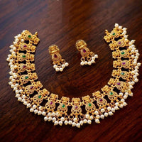 Manisha Jewellery Royal Pota Stone And Pearl Necklace Set