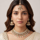 Manisha Jewellery Trendy Kundan Stone And Pearl Choker Necklace Set