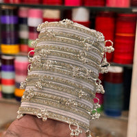 Manisha Jewellery Velvet Finish Austrian Stone Kashmiri Bangles Set