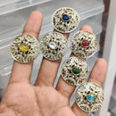 Manisha Jewellery Pota Stone And Austrian Stone Statement Ring for Women