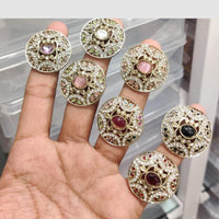 Manisha Jewellery Pota Stone And Austrian Stone Statement Ring for Women
