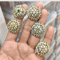 Manisha Jewellery Pota Stone And Austrian Stone Statement Ring for Women