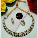 Manisha Jewellery Gold Plated Polki Kundan And Meenakari Necklace Set