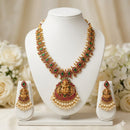 Manisha Jewellery Elegant Pota Stone And Pearl Temple Necklace Set