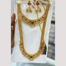 Manisha Jewellery Luxury Pota Stone And Pearl Double Necklace Set