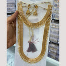 Manisha Jewellery Gold Plated Luxury  Pearl Double Necklace Set