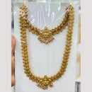 Manisha Jewellery Luxury Pota Stone And Pearl Temple Double Necklace Set