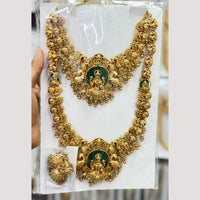 Manisha Jewellery Luxury Pearl Temple Designer Double Necklace Set