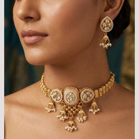 Manisha Jewellery Premium Pearl Choker Necklace Set
