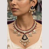 Manisha Jewellery Premium Polki Kundan Stone Necklace Set