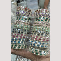 Manisha Jewellery  Pota Stone And Austrian Stone Bangles Set