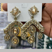Manisha Jewellery Designer Crystal Stone And Pearl Danglers Earrings