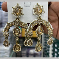 Manisha Jewellery Designer Crystal Stone And Pearl Danglers Earrings