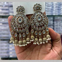 Manisha Jewellery Designer Kundan Stone And Pearl Jhumki Earrings